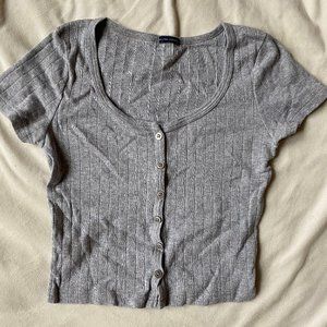 Brandy Melville Gray Zelly Top